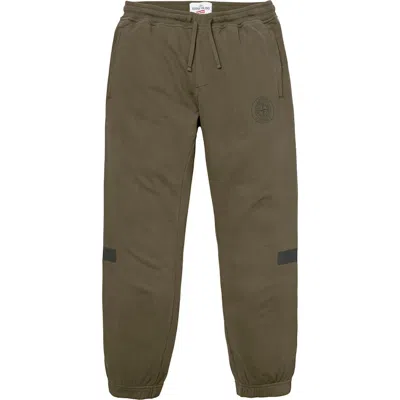 Pre-owned Supreme Men's  Stone Island Sweatpant In Olive