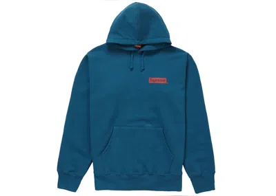 Pre-owned Supreme Men's  Stop Crying Hooded Sweatshirt In Marine Blue