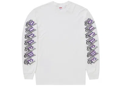 Pre-owned Supreme Men's  Strawberries Long Sleeve Tee Shirt In White