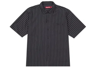 Pre-owned Supreme Men's  Stripe Short Sleeve Pajama Shirt In Black
