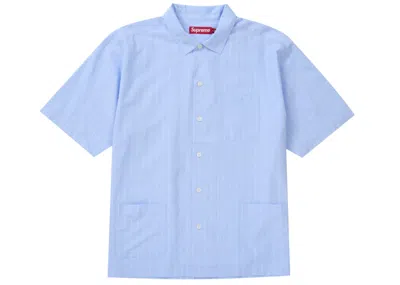 Pre-owned Supreme Men's  Stripe Short Sleeve Pajama Shirt In Blue