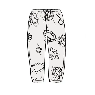 Pre-owned Supreme Men's  Studded Collars Sweatpant In White