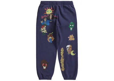 Pre-owned Supreme Men's  Sunrise Sweatpant In Washed Navy Blue