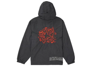 Pre-owned Supreme Men's  Support Unit Nylon Ripstop Jacket In Black
