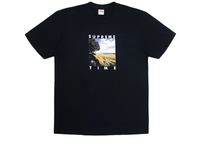 Pre-owned Supreme Men's   Time Tee Shirt In Black