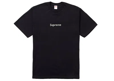 Pre-owned Supreme Men's  Swarovski Box Logo Tee Shirt In Black