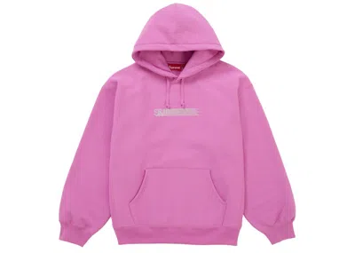 Pre-owned Supreme Men's  Swarovski Motion Logo Hooded Sweatshirt In Pink