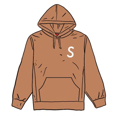 Pre-owned Supreme Men's  Swarovski S Logo Hooded Sweatshirt In Brown