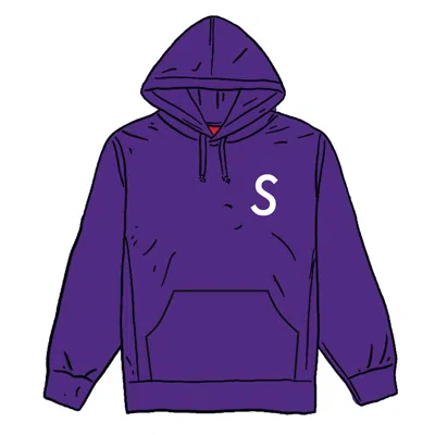 Pre-owned Supreme Men's  Swarovski S Logo Hooded Sweatshirt In Purple