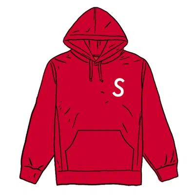 Pre-owned Supreme Men's  Swarovski S Logo Hooded Sweatshirt In Red