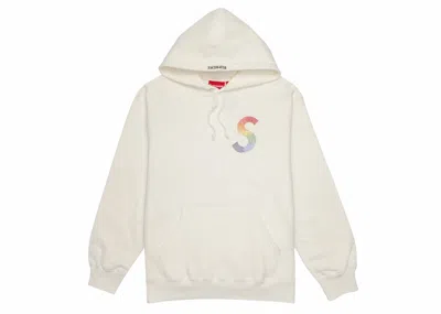 Pre-owned Supreme Men's  Swarovski S Logo Hooded Sweatshirt In White
