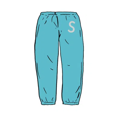 Pre-owned Supreme Men's  Swarovski S Logo Sweatpant In Light Aqua In Blue