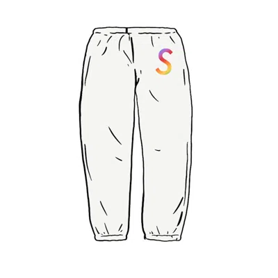 Pre-owned Supreme Men's  Swarovski S Logo Sweatpant In White