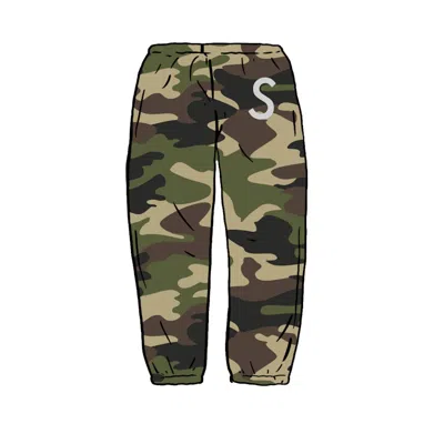 Pre-owned Supreme Men's  Swarovski S Logo Sweatpant In Woodland Camo