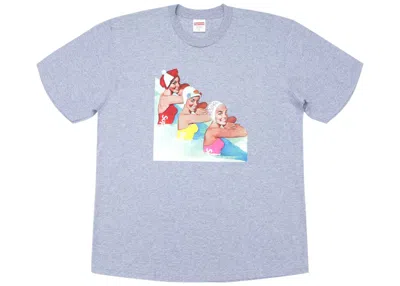 Pre-owned Supreme Men's  Swimmers Tee Shirt In Heather Grey