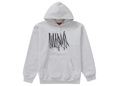 Pre-owned Supreme Men's  Tag Hooded Sweatshirt In Ash Grey In Gray