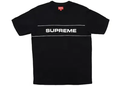 Pre-owned Supreme Men's  Team Ringer Tee Shirt In Black