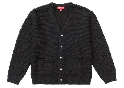 Pre-owned Supreme Men's  Textured Knotted Cardigan In Black