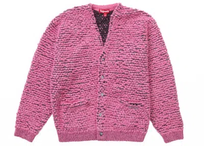 Pre-owned Supreme Men's  Textured Knotted Cardigan In Pink