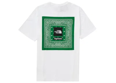 Pre-owned Supreme Men's  The North Face Bandana Tee Shirt In White