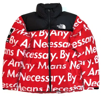 Pre-owned Supreme Men's  The North Face By Any Means Nuptse Jacket In Red