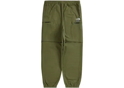 Pre-owned Supreme Men's  The North Face Convertible Sweatpant In Olive