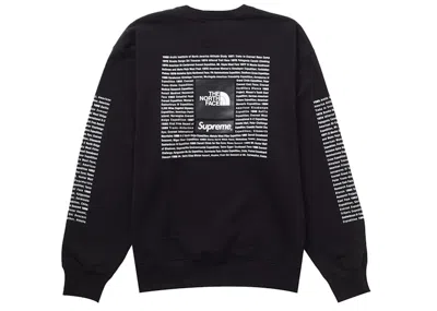 Pre-owned Supreme Men's  The North Face Crewneck Sweatshirt In Black