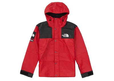 Pre-owned Supreme Men's  The North Face Leather Mountain Parka Jacket In Red