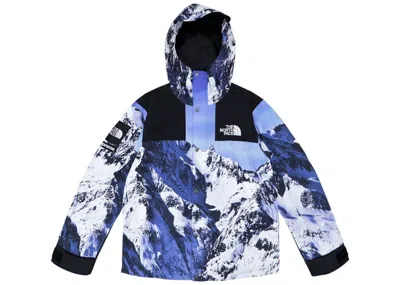 Pre-owned Supreme Men's  The North Face Mountain Parka Jacket In Blue/white