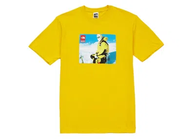 Pre-owned Supreme Men's  The North Face Photo Tee Shirt In Yellow