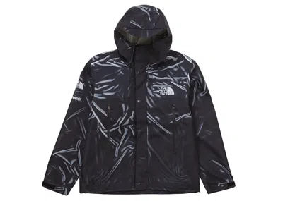 Pre-owned Supreme Men's  The North Face Printed Taped Seam Shell Trompe L'oeil Jacket In Black