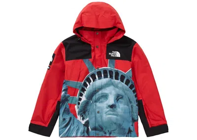 Pre-owned Supreme Men's  The North Face Statue Of Liberty Mountain Jacket In Red