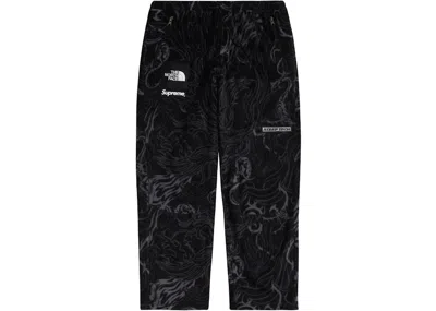 Pre-owned Supreme Men's  The North Face Steep Tech Fleece Pant In Black Dragon