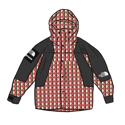 Pre-owned Supreme Men's  The North Face Studded Mountain Light Jacket In Red
