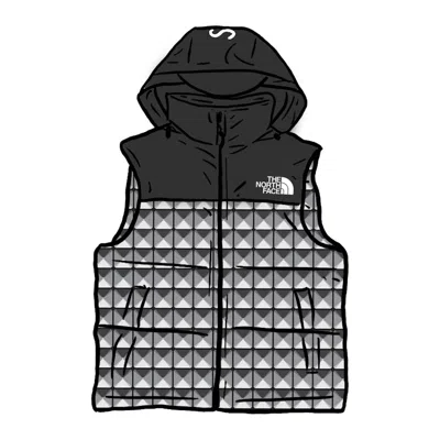 Pre-owned Supreme Men's  The North Face Studded Nuptse Vest In Black