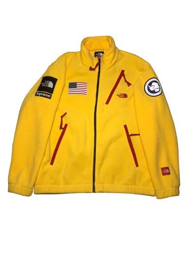 Pre-owned Supreme Men's  The North Face Trans Antarctica Expedition Fleece Jacket In Yellow