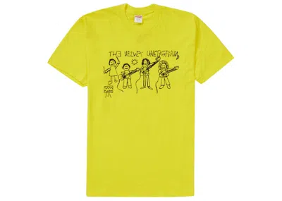 Pre-owned Supreme Men's  The Velvet Underground Drawing Tee Shirt In Yellow