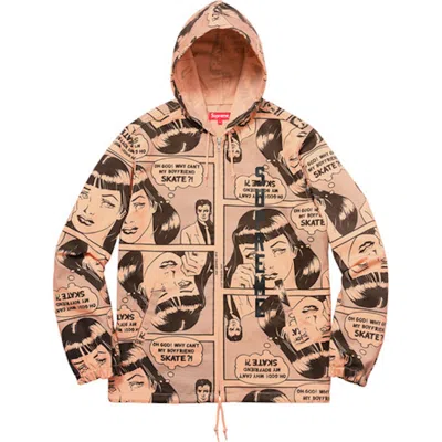 Pre-owned Supreme Men's  Thrasher Boyfriend Hooded Jacket In Pale Orange