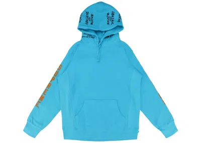 Pre-owned Supreme Men's  Thrasher Boyfriend Hooded Sweatshirt In Light Aqua In Blue