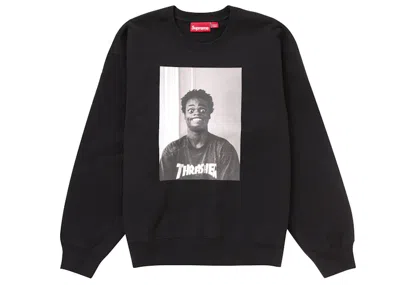 Pre-owned Supreme Men's  Thrasher Crewneck Sweatshirt In Black