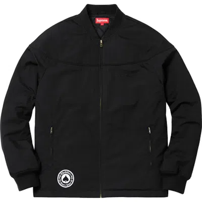 Pre-owned Supreme Men's  Thrasher Poplin Crew Jacket In Black
