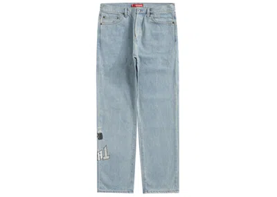 Pre-owned Supreme Men's  Thrasher Regular Jean In Washed Blue
