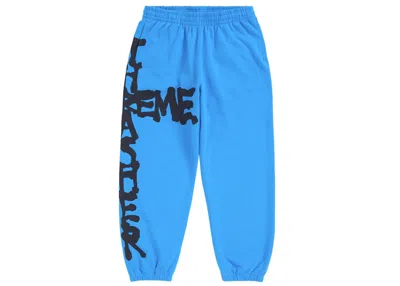 Pre-owned Supreme Men's  Thrasher Sweatpant In Bright Blue