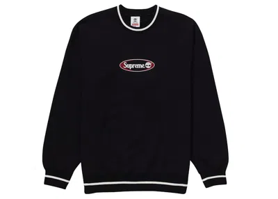 Pre-owned Supreme Men's  Timberland Crewneck Sweatshirt (ss21) In Black