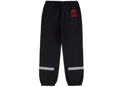 Pre-owned Supreme Men's  Timberland Reflective Taping Track Pant In Black