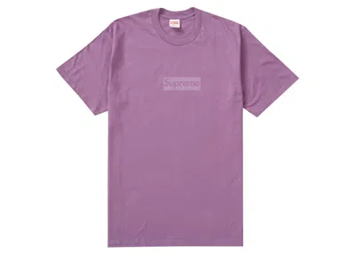 Pre-owned Supreme Men's  Tonal Box Logo Tee Shirt In Dusty Purple