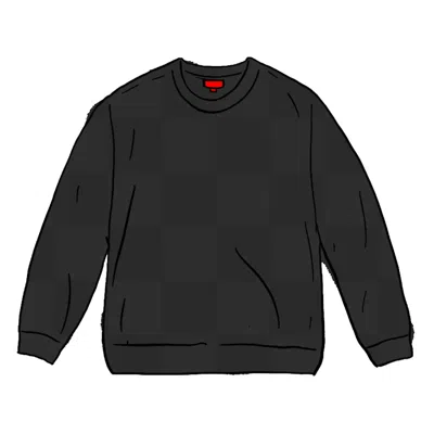 Pre-owned Supreme Men's  Tonal Checkerboard Small Box Sweater In Black