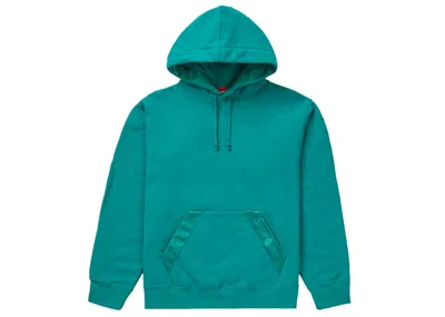 Pre-owned Supreme Men's  Tonal Webbing Hooded Sweatshirt In Dark Aqua