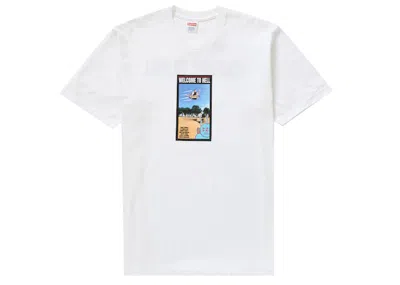 Pre-owned Supreme Men's  Toy Machine Welcome To Hell Tee Shirt In White