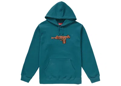Pre-owned Supreme Men's  Toy Uzi Hooded Sweatshirt In Dark Teal